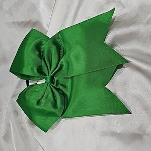 Bows Lot of 7 Green Crossgrain Ribbon Girls Cheerleading St. Patrick's D…